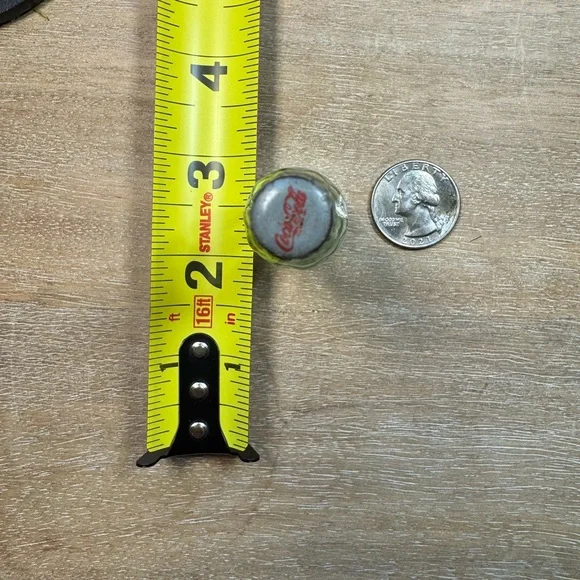 Cute Mini Coca Cola Vintage 3 inch Green Glass Bottle Metal Cap Rare - Picture 2 of 9